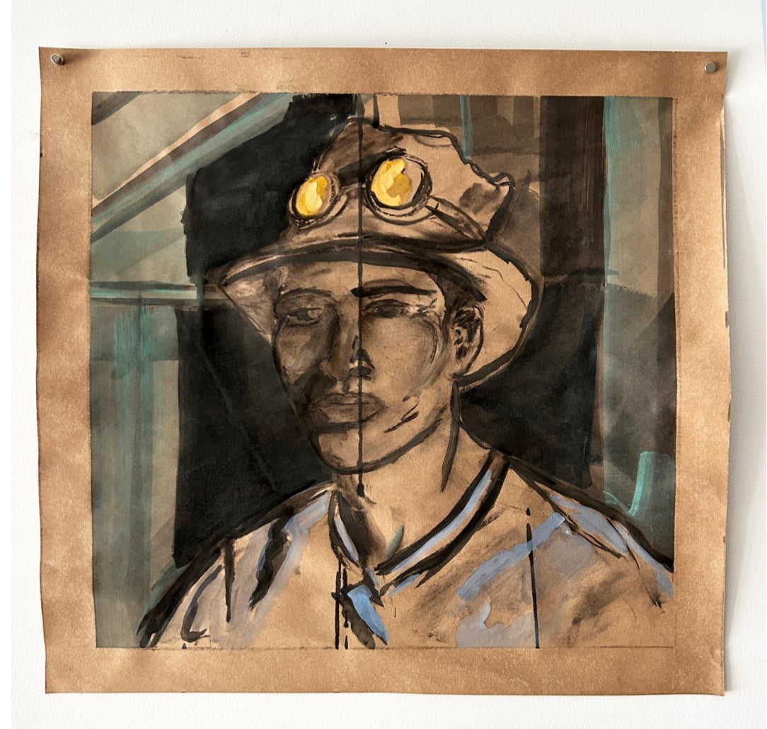 First Day ORIGINAL Oil on Paper 20 x 20 inches