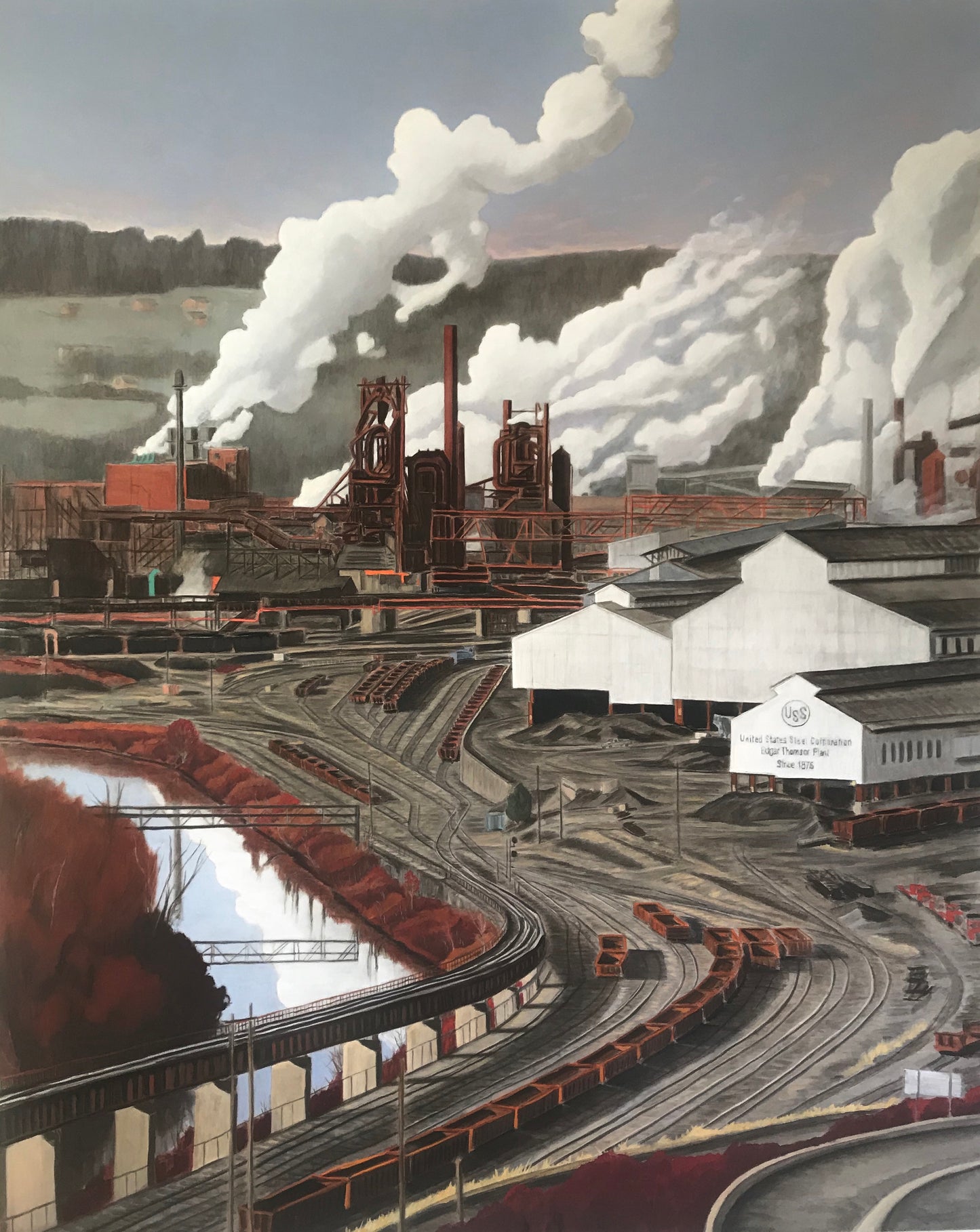 Edgar Thomson Works, Braddock PA 22 x 17 inches