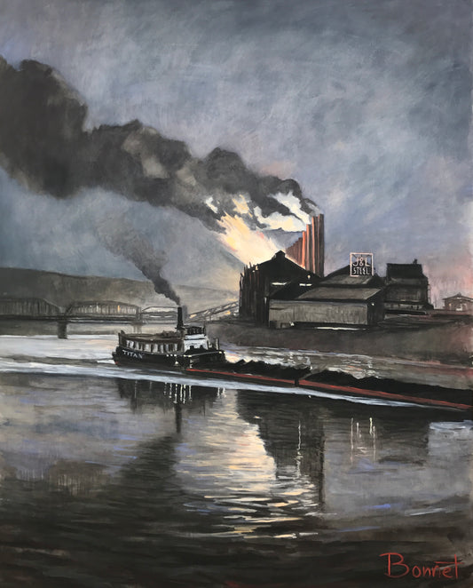 J&L Smoke, Fire, Steel and Water 22 x 17 inches
