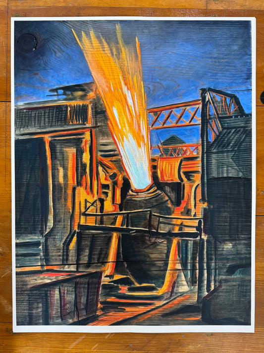 Bessemer Nocturne 22 x 17 inches