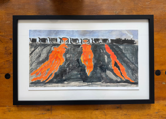 ADD- Black Frame Matted for 22 x 11.5 inches print