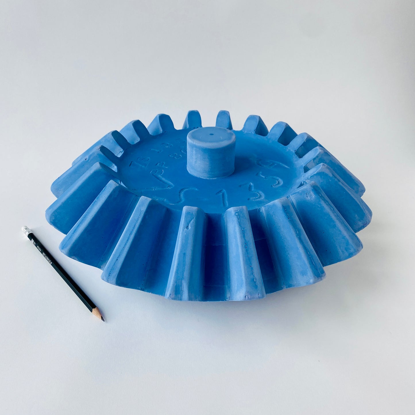 Blue Bevel Gear  14” Diameter x 6” Height