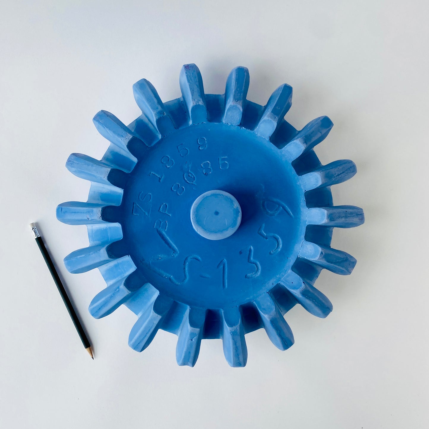 Blue Bevel Gear  14” Diameter x 6” Height