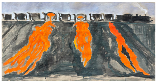Slag Train 22 x 11.5 inches